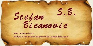 Stefan Bicanović vizit kartica